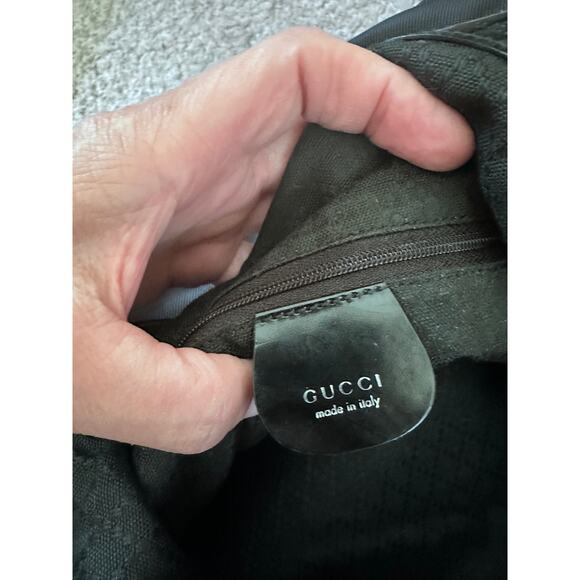 GUCCI NYLON & LEATHER HOBO W/BAMBOO HANDLE/SHOULDER STRAP - Picture 4 of 10